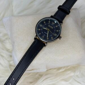 olevs full black ladies watch